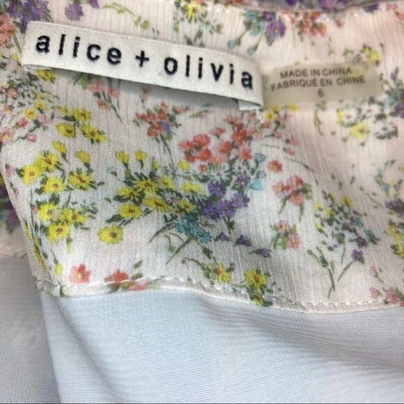 Alice + Olivia Glynda Cold Shoulder Floral Dress - Picture 16 of 16